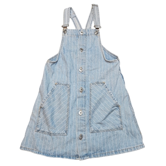 Zara Other - Zara Kids 10 Blue and White Striped Denim Overall Dress